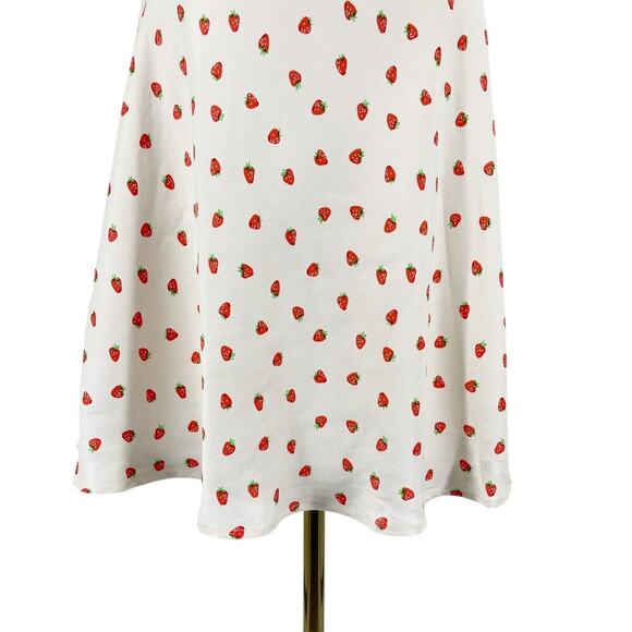 Zara Viral Strawberry Mini Dress Summer V Neck Size Large - Picture 8 of 14